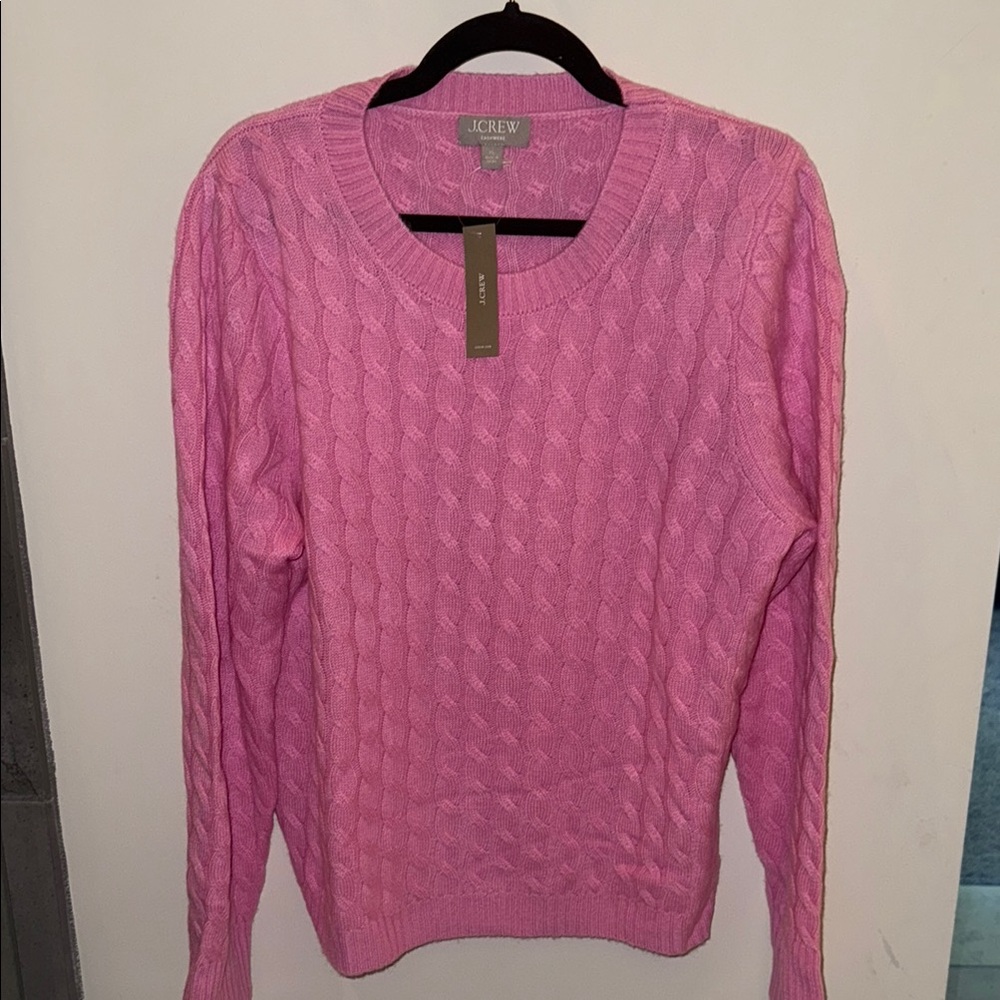 NWT J. Crew Cashmere Cable Sweater BM214